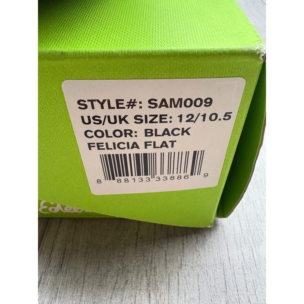 Sam Edelman‎ Kids Black Leather Felicia Ballet Flats NIB Size 12